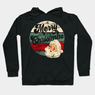 Vintage Santa Claus - Merry Christmas - Face Old Fashioned Hoodie